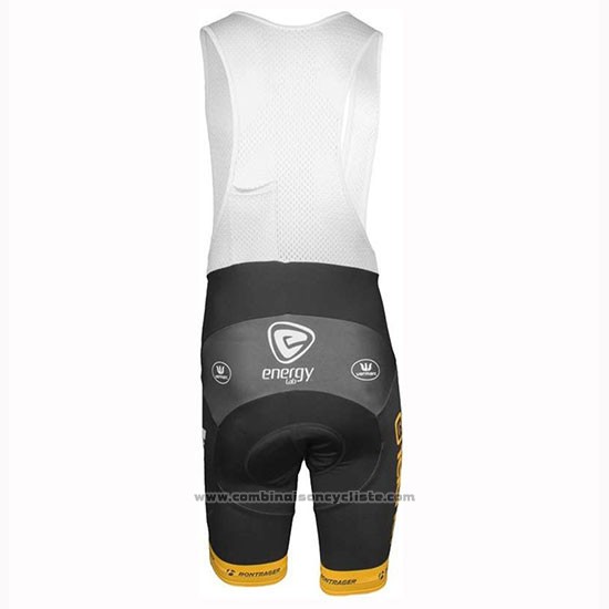 2019 Maillot Cyclisme Telenet Fidea Noir Jaune Bleu Manches Courtes et Cuissard